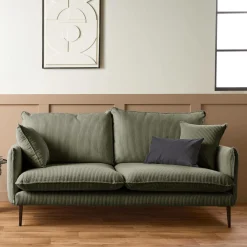 Canapés Fixes>Camif Canapé velours côtelé Oréa - - 2 places Vert