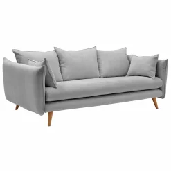 Canapés Droits|Canapés Fixes>Camif Canapé velours côtelé Orion - - 4 places Gris