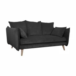 Canapés Droits|Canapés Fixes>Camif Canapé velours côtelé Orion - - 2 places Anthracite