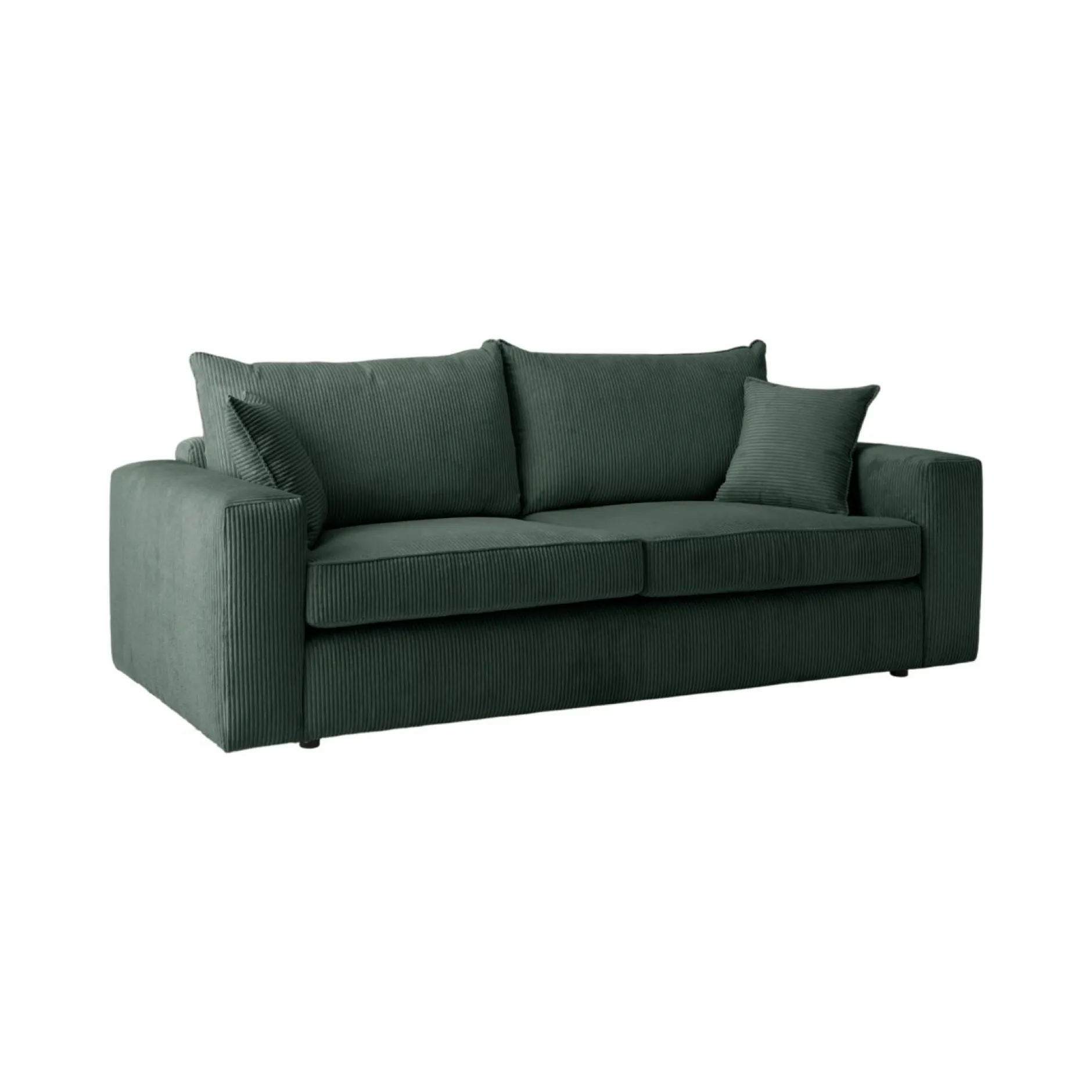 Canapés Fixes|Canapés Droits>Camif Canapé velours côtelé Otto - - 4 places Vert