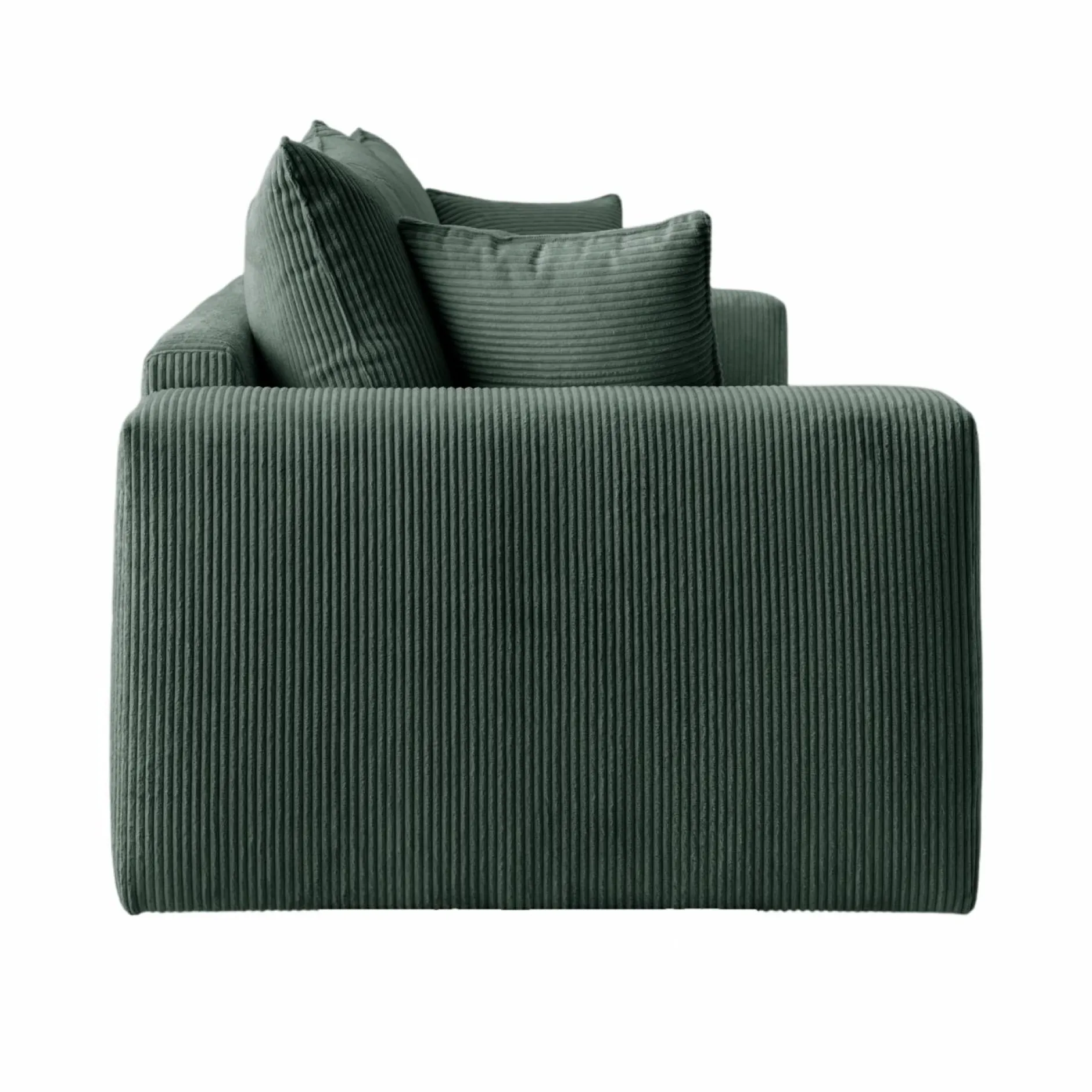 Canapés Fixes|Canapés Droits>Camif Canapé velours côtelé Otto - - 4 places Vert
