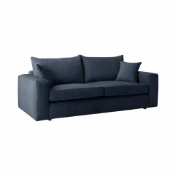 Canapés Fixes|Canapés Droits>Camif Canapé velours côtelé Otto - - 3 places Bleu