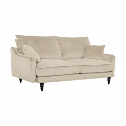 Canapés Droits|Canapés Fixes>Camif Canapé velours Olie - - 3 places Ecru