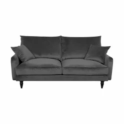 Canapés Droits|Canapés Fixes>Camif Canapé velours Olie - - 3 places Gris