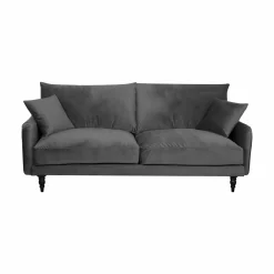 Canapés Droits|Canapés Fixes>Camif Canapé velours Olie - - 4 places Gris