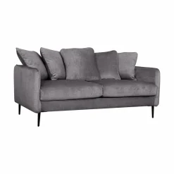 Canapés Fixes>Camif Canapé velours Olympe - - 3 places Anthracite