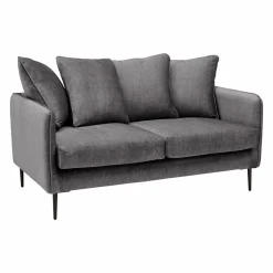 Canapés Fixes>Camif Canapé velours Olympe - - 2 places Anthracite