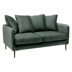 Canapés Fixes>Camif Canapé velours Olympe - - 2 places Bleu