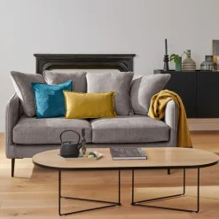 Canapés Fixes>Camif Canapé velours Olympe - - 3 places Gris