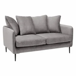 Canapés Fixes>Camif Canapé velours Olympe - - 2 places Gris