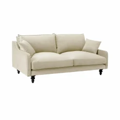 Canapés Fixes>Camif Canapé velours Orso - - 4 places Ecru