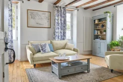 Canapés Fixes>Camif Canapé velours Orso - - 4 places Ecru