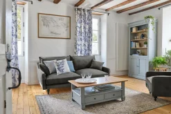 Canapés Fixes>Camif Canapé velours Orso - - 3 places Gris Clair