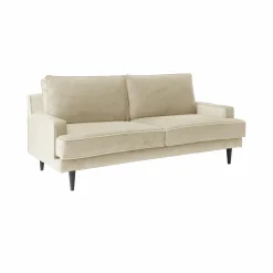Canapés Fixes>Camif Canapé velours Oscar - - 2 places Ecru
