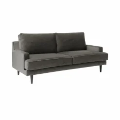 Canapés Fixes>Camif Canapé velours Oscar - - 3 places Gris Clair