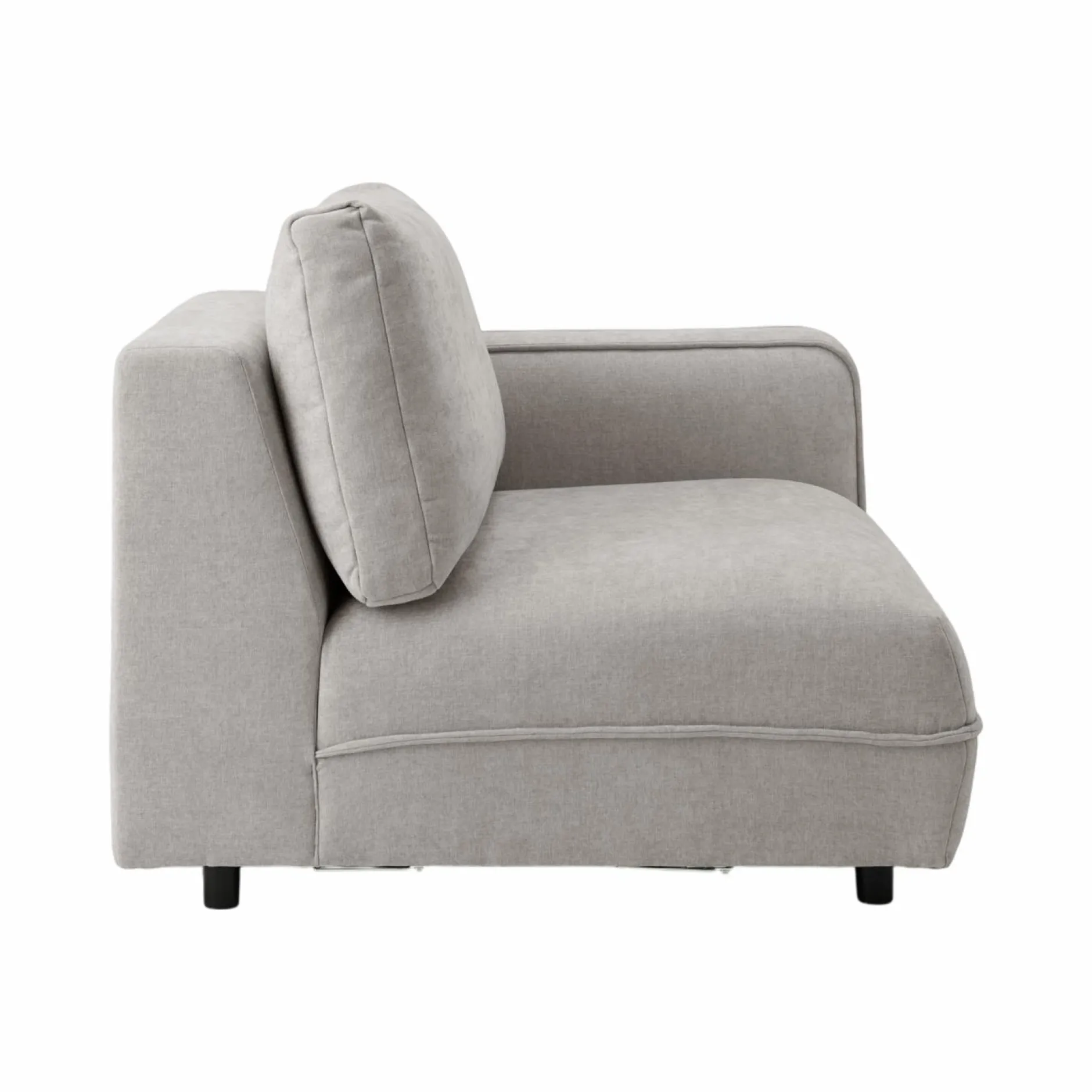 Canapés Modulables>Camif Chauffeuse avec accoudoir pour canapé modulable tissu Solenn - - Canapé angle droit Galet