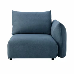 Canapés Modulables>Camif Chauffeuse avec accoudoir pour canapé modulable tissu Solal - - Droite Bleu