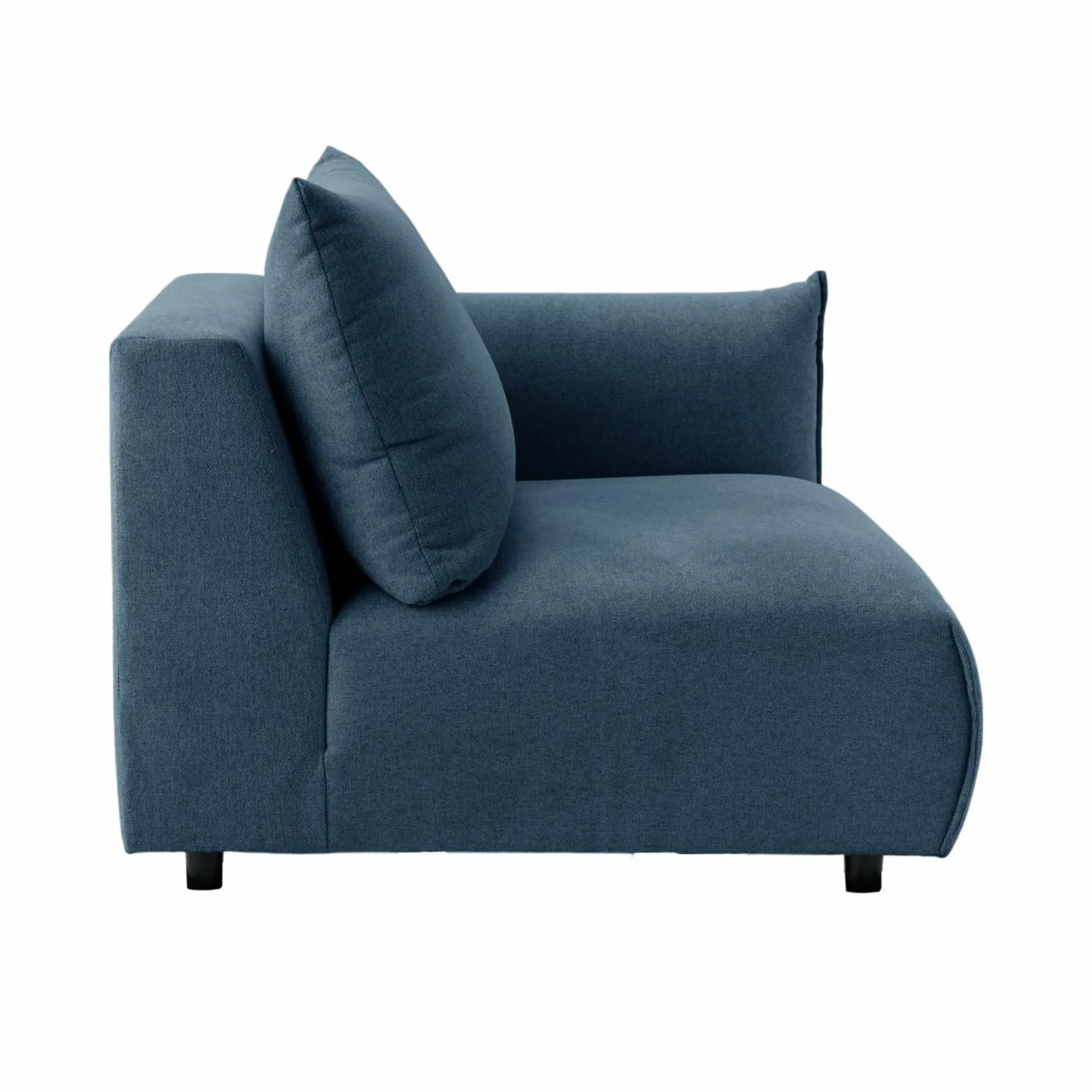 Canapés Modulables>Camif Chauffeuse avec accoudoir pour canapé modulable tissu Solal - - Droite Bleu