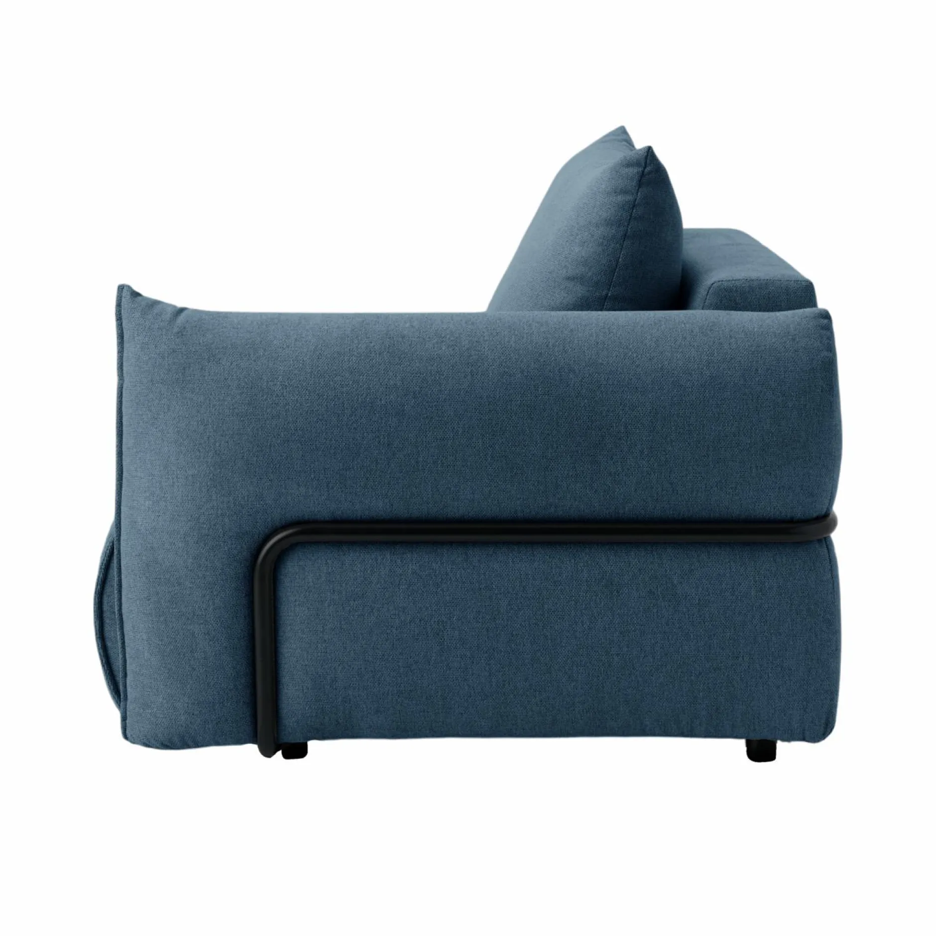 Canapés Modulables>Camif Chauffeuse avec accoudoir pour canapé modulable tissu Solal - - Droite Bleu