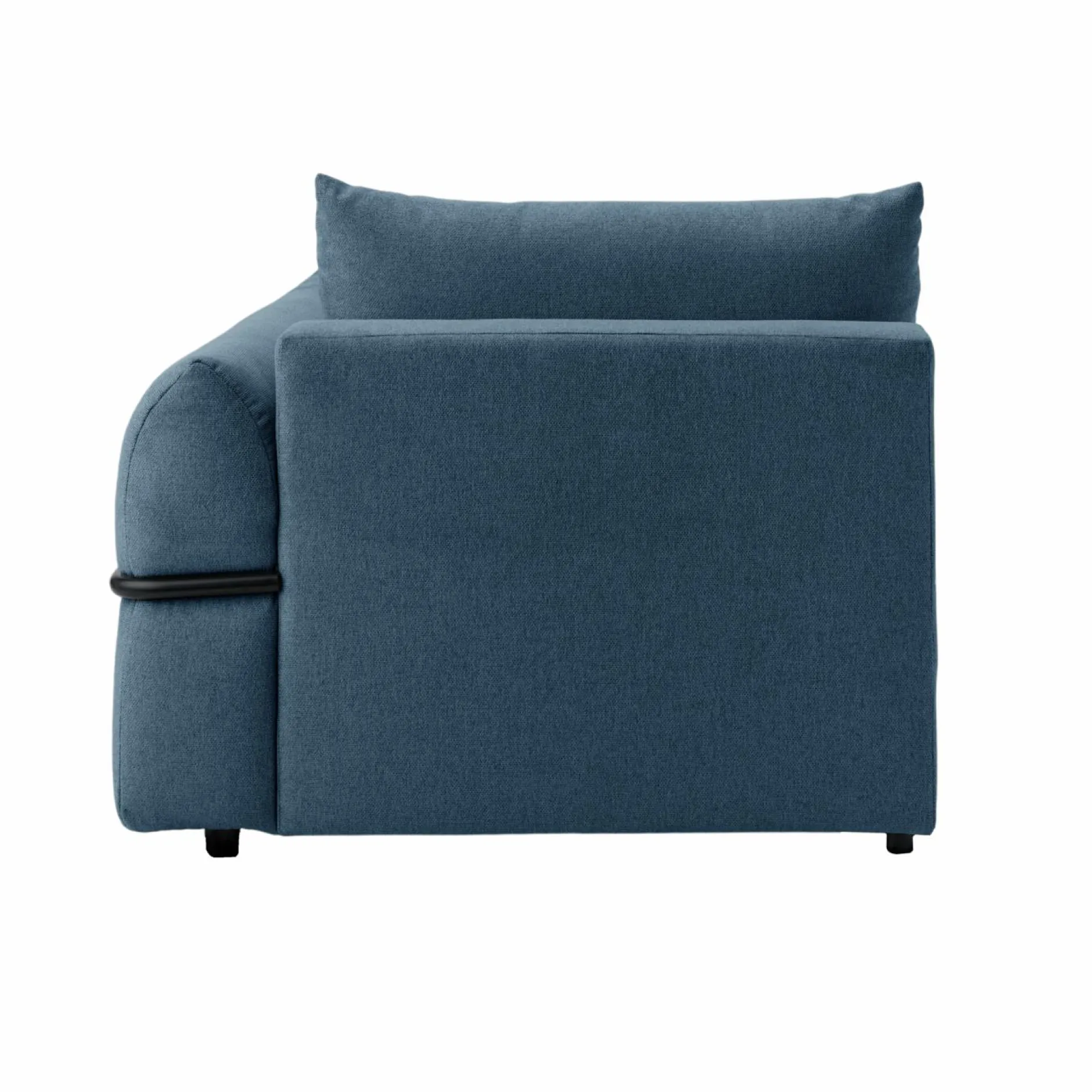 Canapés Modulables>Camif Chauffeuse avec accoudoir pour canapé modulable tissu Solal - - Droite Bleu