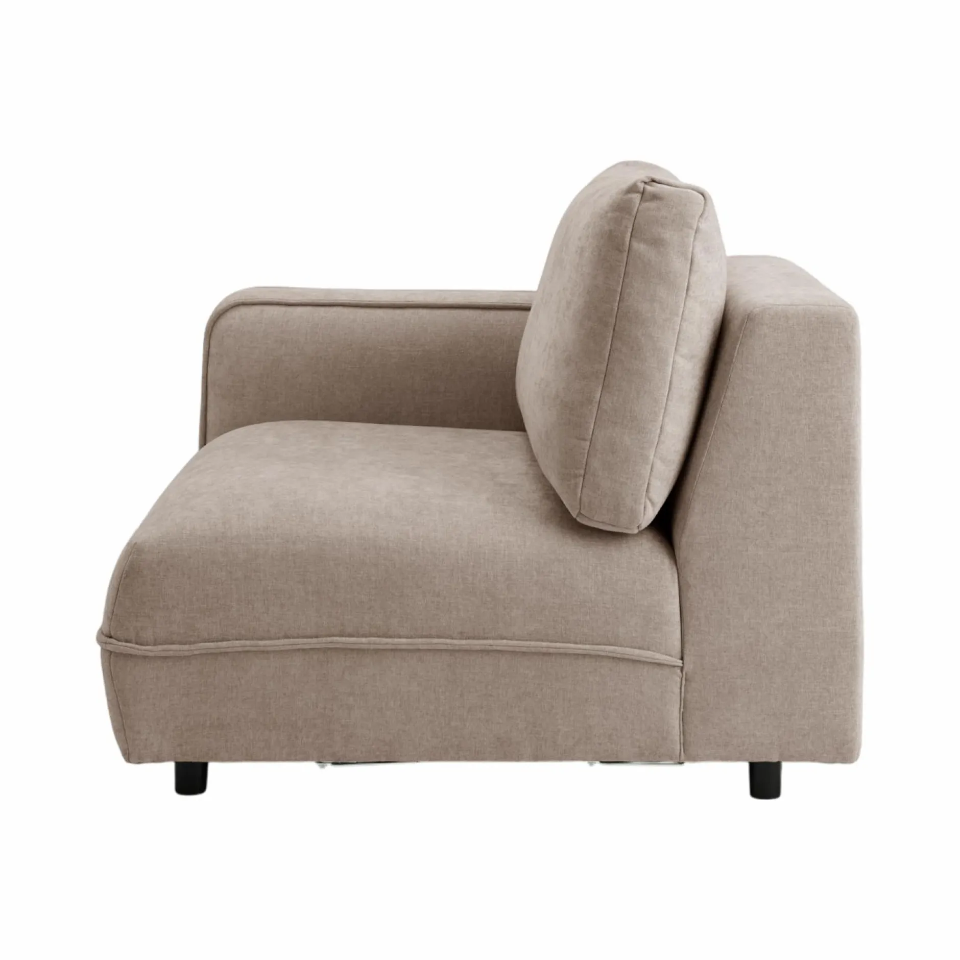 Canapés Modulables>Camif Chauffeuse avec accoudoir pour canapé modulable tissu Solenn - - Canapé angle gauche Grège