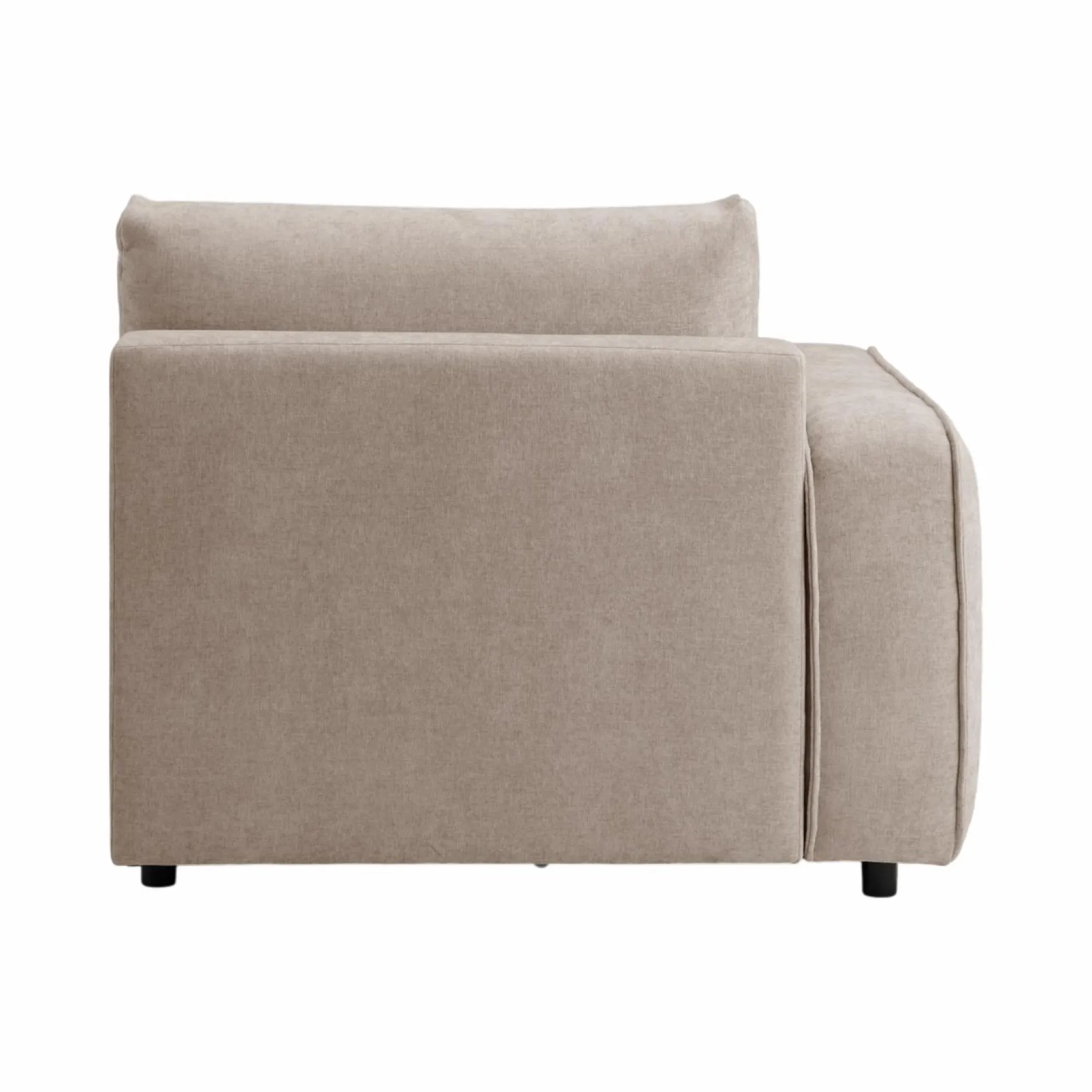 Canapés Modulables>Camif Chauffeuse avec accoudoir pour canapé modulable tissu Solenn - - Canapé angle gauche Grège