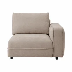 Canapés Modulables>Camif Chauffeuse avec accoudoir pour canapé modulable tissu Solenn - - Canapé angle droit Grège