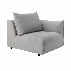 Canapés Modulables>Camif Chauffeuse avec accoudoir pour canapé modulable tissu Solal - - Droite Gris