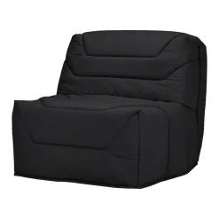 Bz>Camif Chauffeuse BZ tissu matelas 12 cm Gavroche - Noir