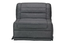 Bz>Camif Chauffeuse BZ tissu matelas 12 cm Grace - Gris Foncé