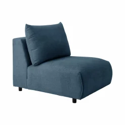 Canapés Modulables>Camif Chauffeuse pour canapé modulable tissu Solal - Bleu