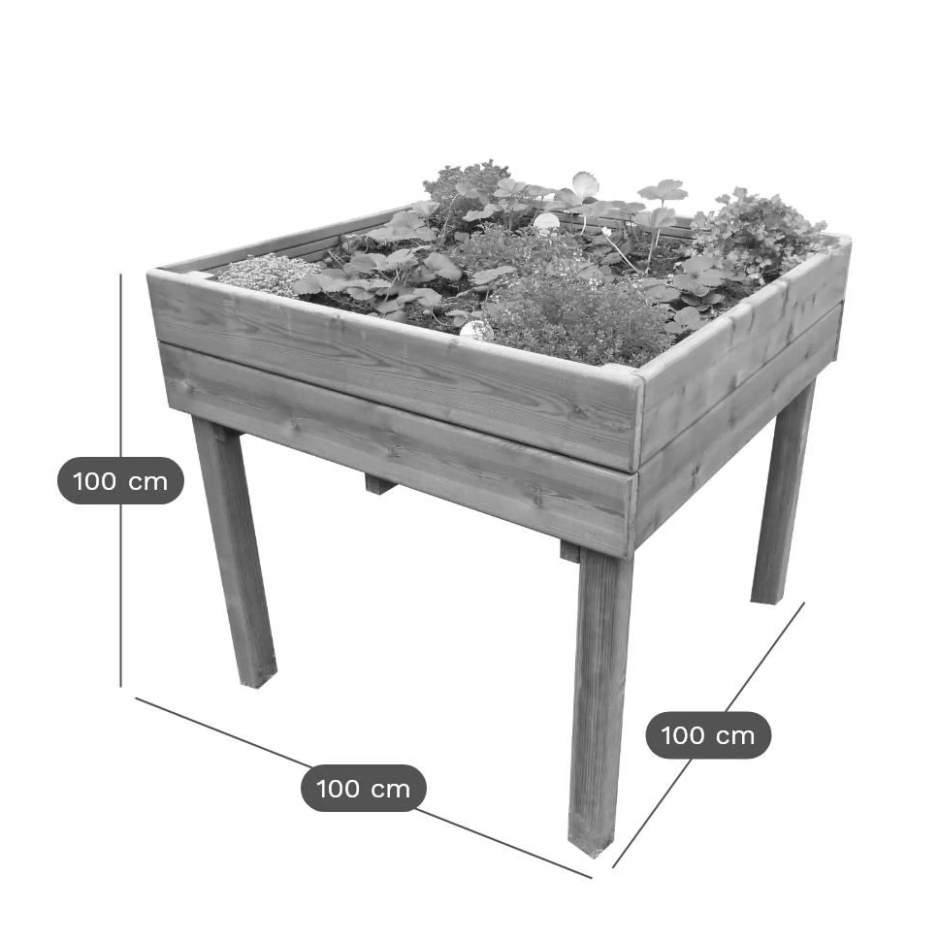 Carrés De Potager>Camif C.I.H.B. Table Potagère Carrée 160 L en Bois Autoclave