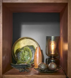 Assiettes|Assiettes>Camif COSTA NOVA Assiette grès feuille Alchémille Riviera Foret