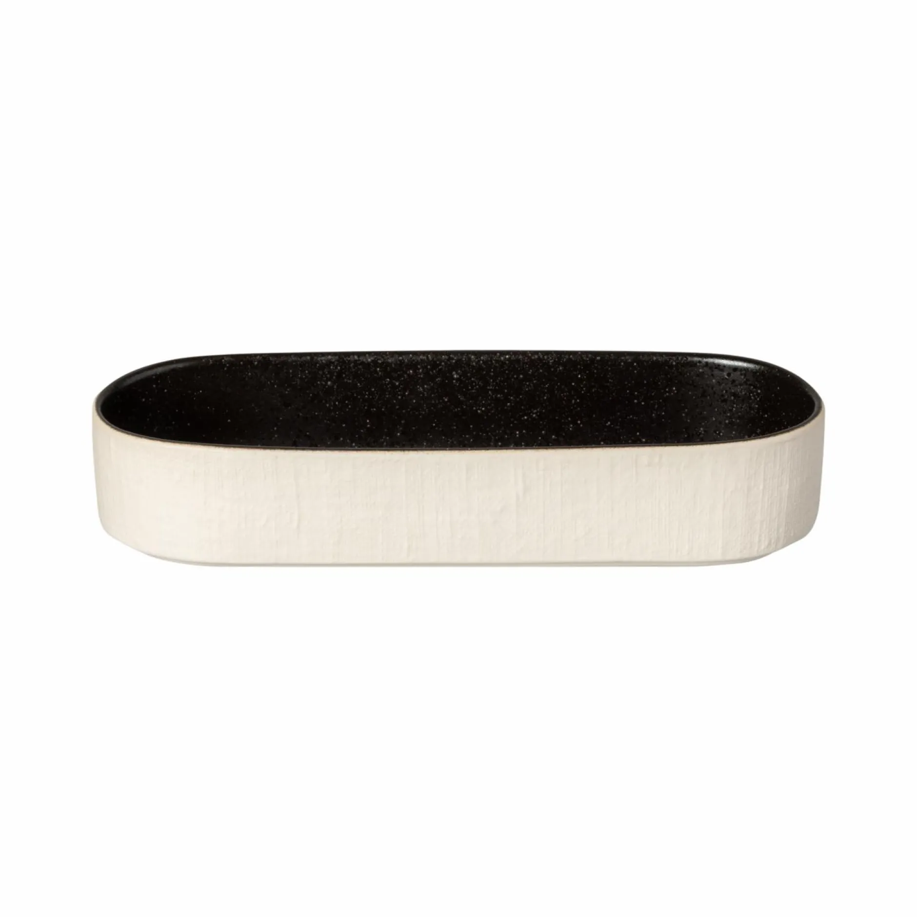 Plats De Service>Camif COSTA NOVA Plateau creux ovale grès déco 25 cm Notos