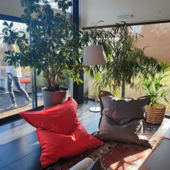 Poufs, Poires Et Coussins De Sol|Poufs, Poires Et Coussins De Sol>Camif COTTON WOOD Pouf de sol rectangulaire 140 x 180 cm IN&OUT - Gris Anthracite