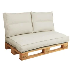 Coussins Palettes Et Poufs|Poufs, Poires Et Coussins De Sol>Camif Coussin matelas palette recyclé Heva - Ecru