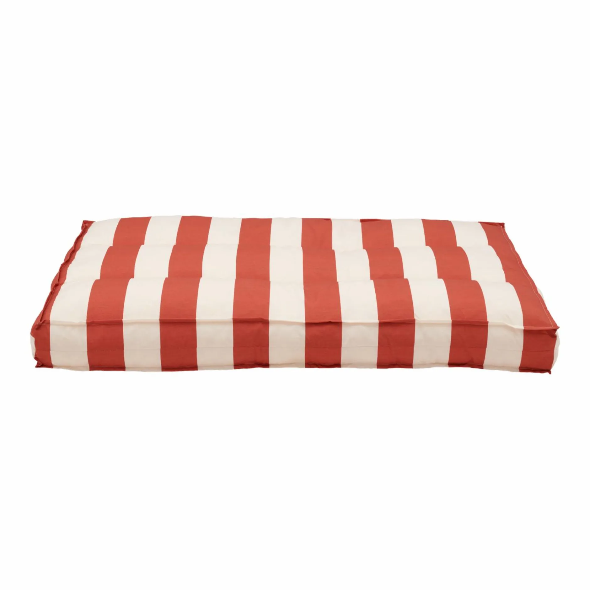 Poufs, Poires Et Coussins De Sol|Poufs, Poires Et Coussins De Sol>Camif Coussin matelas palette recyclé Heva - Rayure Rouge