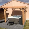 Carports Et Pergola>Camif CPBF-CHARPENTES Abri Toit Plat pour Voiture Île de France en Bois - 650 x 500 cm
