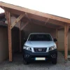 Carports Et Pergola>Camif CPBF-CHARPENTES Abri une Pente pour Voiture Provence en Bois - 450 x 950 cm