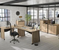 Bureaux>Camif C.PRO PAR Bureau complet Gregory retour 80 cm - Largeur 160 cm