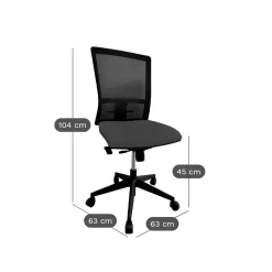 Chaises De Bureau>Camif C.PRO PAR Chaise de bureau Antoine II Kube - - Roulettes pour sol dur Noir