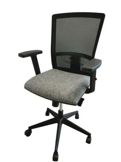 Chaises De Bureau>Camif C.PRO PAR Fauteuil de bureau Alexandre II Kube - - Roulettes pour sol dur Gris chiné noir