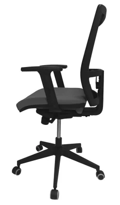 Chaises De Bureau>Camif C.PRO PAR Fauteuil de bureau Alexandre II Kube - - Roulettes pour sol dur Gris chiné noir