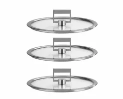 Couvercles Et Poignées>Camif CRISTEL Lot de 3 couvercles plats 16/18/20 cm Strate Fixe