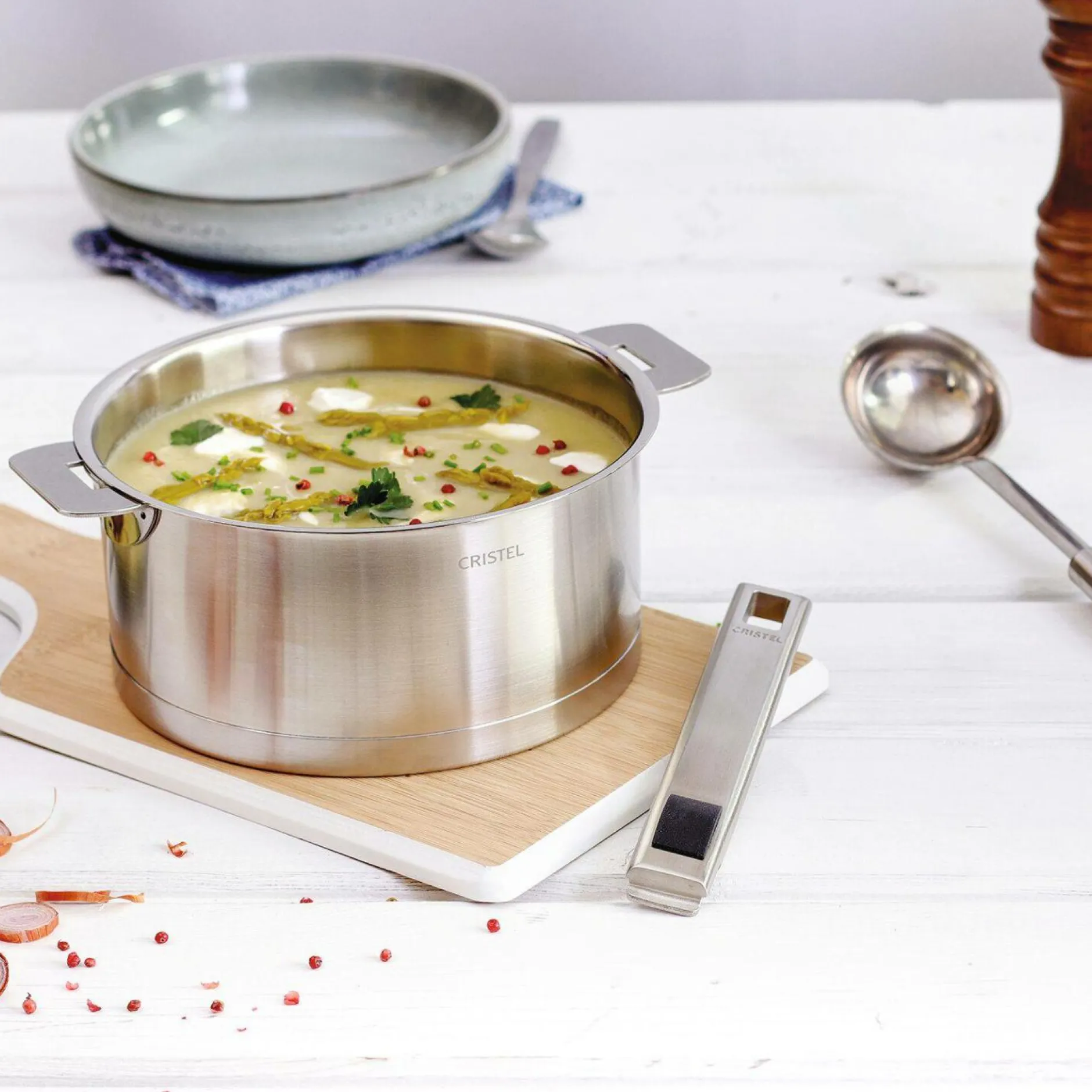 Casseroles>Camif CRISTEL Set 3 casseroles Strate Amovible 16/18 /20 cm avec poignée inox
