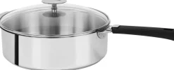 Sauteuses, Tajines Et Wok>Camif CRISTEL Set sauteuse 24 cm avec couvercle et poignée noire Mutine Amovible