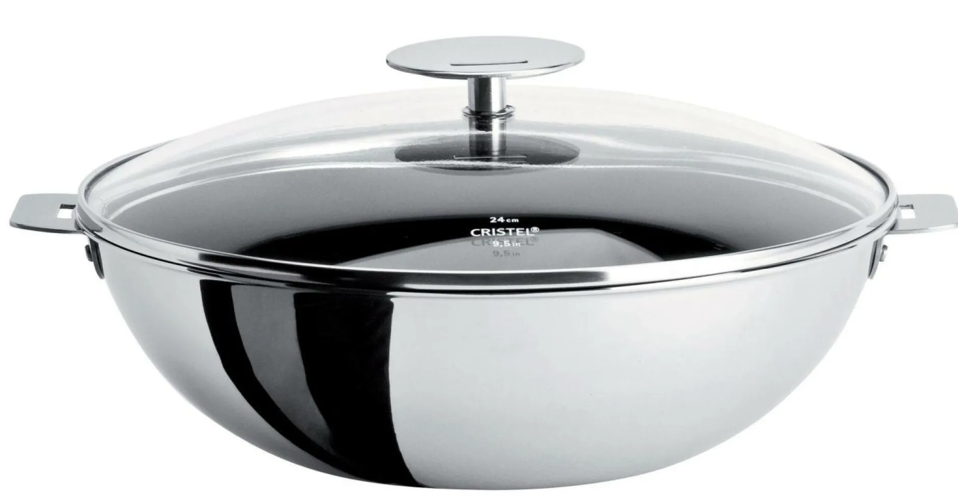 Sauteuses, Tajines Et Wok>Camif CRISTEL Wok + couvercle Casteline - 24 cm