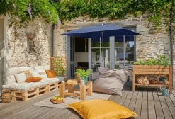 Parasols>Camif DOPPLER Parasol Rectangulaire 230 x 190 cm Sunline en Acier - Bleu Marine