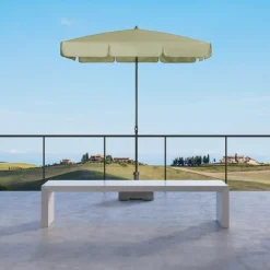 Parasols>Camif DOPPLER Parasol Rectangulaire 185 x 120 cm Sunline en Acier - Beige Nature