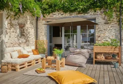 Parasols>Camif DOPPLER Parasol Rectangulaire 230 x 190 cm Sunline en Acier - Taupe